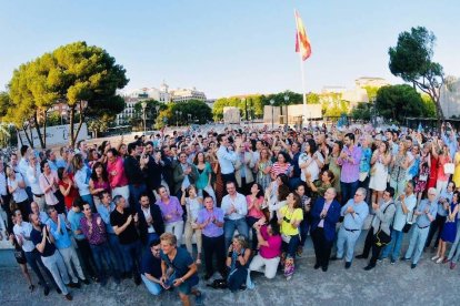 El cierre de campaña de Casado en la plaza de Colón.