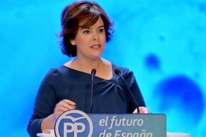 Soraya durante su discurso.