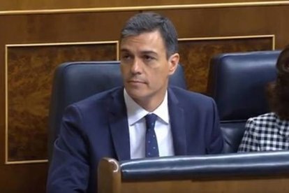 Ésta es la cara que puso Pedro Sánchez.