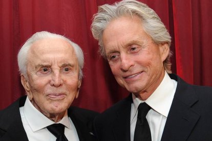 Kirk y Michael Douglas.