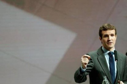 Casado durante su intervención.