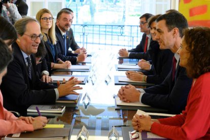 La mesa de diálogo celebrada el miércoles en La Moncloa.