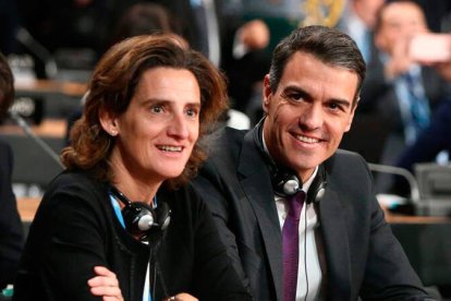 La ministra Ribera y el presidente Sánchez