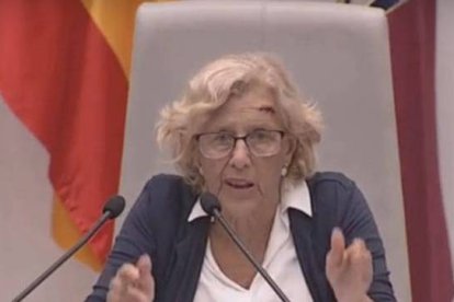 Carmena, durante el debate.