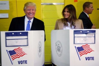 El hijo de Donald Trump pone la nota polémica a la jornada con una foto 