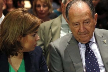 La vicepresidenta con el director general del CNI, Félix Sanz Roldán