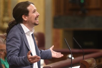 Iglesias, en su intervención en el Congreso