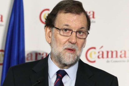 Rajoy, la pasada semana, en un foro económico de la Cámara