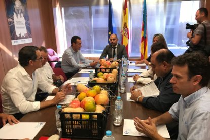 Javier Berenguer, junto al alcalde de Elche y otros responsables políticos de la Vega Baja.