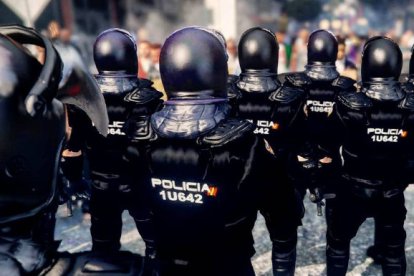 Una imagen genérica de los antidisturbios de la Policía Nacional, un cuerpo muy profesionalizado