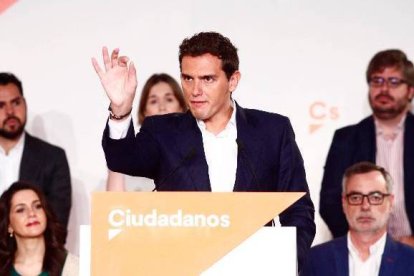 Albert Rivera, este lunes, se dirige al Consejo General de Ciudadanos.