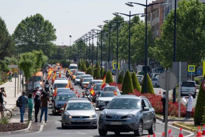 Imagen de la protesta de Vox de ayer en Ciudad Real.