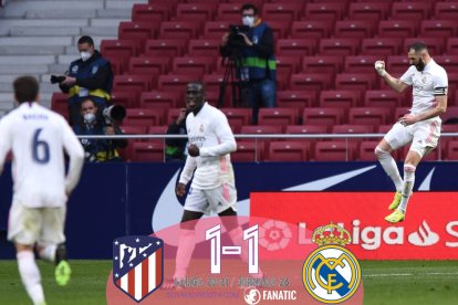 Atlético de Madrid 1 - 1 Real Madrid: Benzema mantiene al Madrid vivo