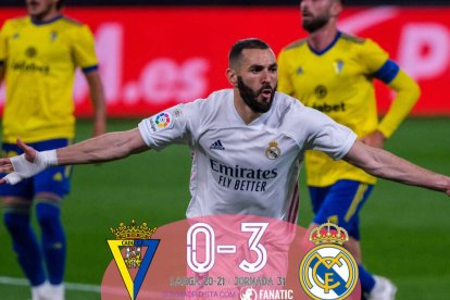 Cádiz 0-3 Real Madrid: De 'SuperKarim' no se baja nadie