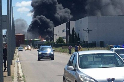 Momentos posteriores a la explosión en Calahorra