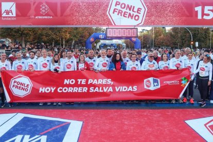 Cientos de personas participan en la Carrera Ponle Freno, en Madrid. Fuente: Europa Press.