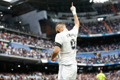 Karim Benzema, en el partido ante el Rayo de la semana pasada en el Bernabéu.