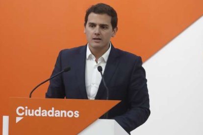 Albert Rivera, en la sede de C´s el pasado mes de mayo