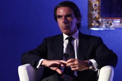 Aznar, ayer, en la inauguración del foro en el Instituto Atlántico