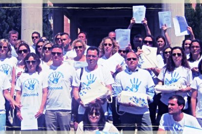 Las familias de la Comunidad de Valencia afectadas por los cambios educativos, protestando en mayo