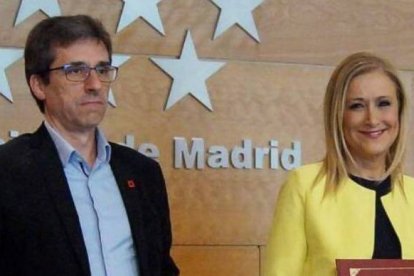 El sindicalista madrileño, en un acto pasado con Cifuentes.