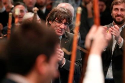 Puigdemont, hace cuatro meses en Bruselas con 200 alcaldes independentistas que fueron a verle