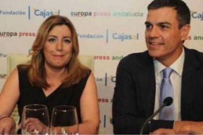 Susana Díaz y Pedro Sánchez.