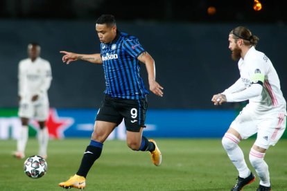 Luis Muriel, en la eliminatoria que enfrentó al Atalanta y al Real Madrid.