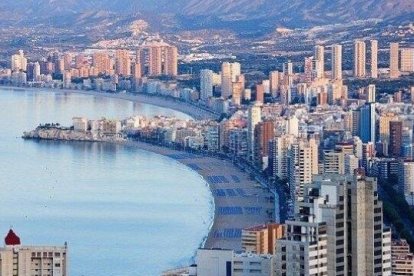 Vista de Benidorm desde el aire