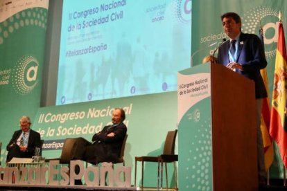 Carlos Mazón durante su intervención en el II Congreso Nacional de la Sociedad Civil