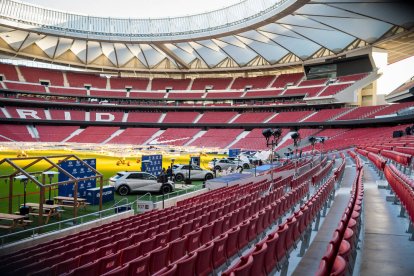 El primer Eco Camping de Hyundai funciona con la energía de los nuevos IONIQ 5 de los jugadores del Atlético de Madrid gracias a la carga bidireccional del modelo.