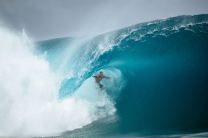 Imagen de una competición reciente de surf.