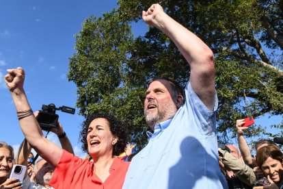 La secretaria general de ERC, Marta Rovira, y el expresidente del partido, Oriol Junqueras, se reencuentran en Cantallops (Girona)
GLÒRIA SÁNCHEZ-EUROPA PRESS
12/7/2024