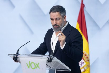 El líder de Vox, Santiago Abascal