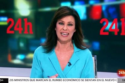 Beatriz Pérez Aranda, en el canal 24 horas de Televisión Española.