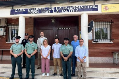 Pilar Bernabé, delegada del Gobierno en la Comunitat y corporación municipal de Llíria