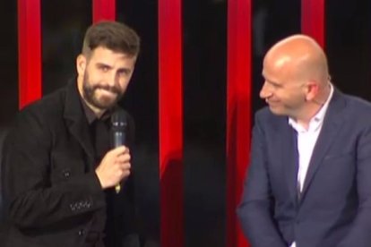 El futbolista Gerard Piqué durante la entrega del premio.