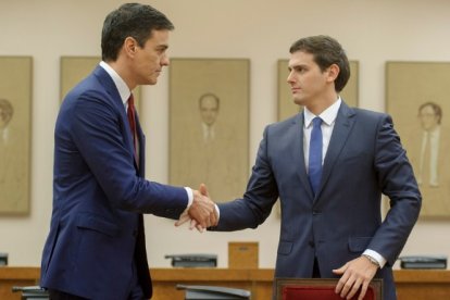 Pedro Sánchez y Alberto Rivera.