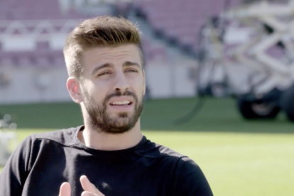 Gerard Piqué durante la entrevista realizada en TV3.