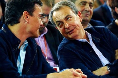 Pedro Sánchez y Zapatero, en una imagen de archivo.