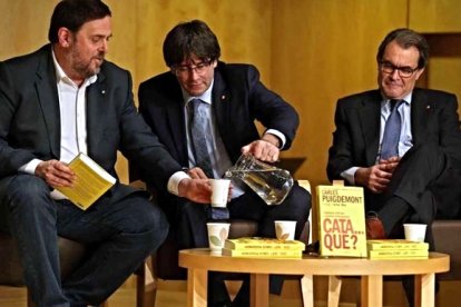 Junqueras, Puigdemont y Mas, en una imagen de archivo.