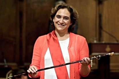 Ada Colau, el día de su toma de posesión como alcaldesa de Barcelona.