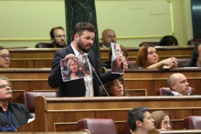 Rufián, de ERC, uno de los diputados que da más 'espectáculo'