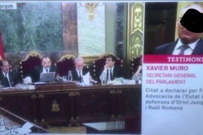 El momento exacto en que TV3 difundió la cara de Xavier Muro, aquí tapada por ESdiario