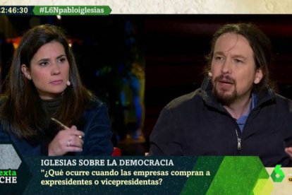 Iglesias durante su entrevista del sábado en La Sexta Noche.