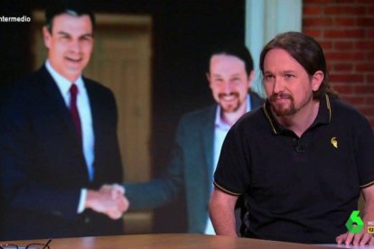 Pablo Iglesias durante su entrevista en 