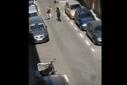 Momento del incidente en Madrid.