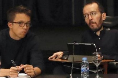 Echenique y Errejón, en un acto antes de la deserción del primero.