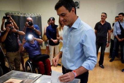 Sánchez, en un día de votaciones