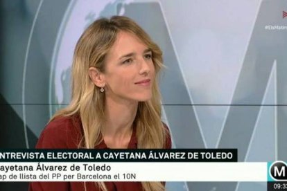 Cayetana Álvarez de Toledo, este jueves en Els Matins de TV3.